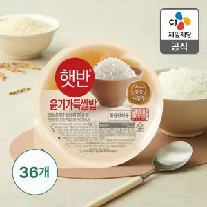 햇반 백미 윤기가득쌀밥 210g 36개