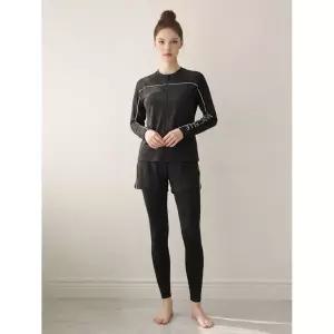 베이직엘르 BASIC ELLE 여성인 집업 래쉬가드 워터레깅스 비치반바지 세트 BEL-Z201K