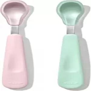 OXO TOT 먹이 숟가락 세트 W 소프트 실리콘 오팔 앤 블라썸