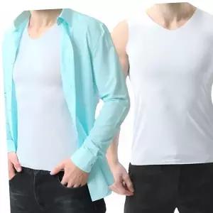 심리스 V넥 민소매 쿨티 여름 런닝 나시 냉감쿨티셔츠