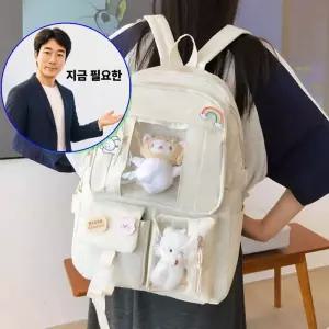 지금 필요한 학생 가방 DD-13377 캐주얼 대용량 스쿨백 투명창 백팩