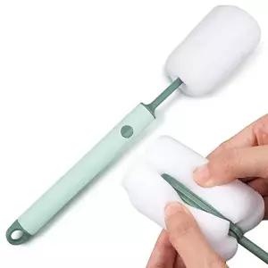 고품질 병솔 스펀지 병솔 그린 세척솔 브러쉬 솔 텀블러 물병 젖병 병솔 병솔브러쉬 물병세척솔 WFQ7XWE