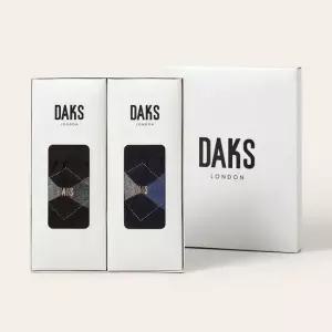 닥스 19362MYA2 남성 양말 선물 신사양말 2족선물세트 면스판단목 아가일 19362 LE1215847671