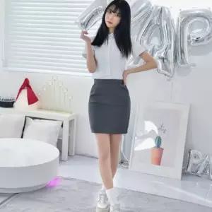 교복몰 (허리조절)하복 진그레이 교복치마 교복 학생