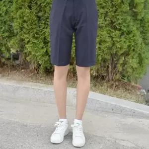 교복몰 (빅사이즈)스판 네이비 교복 반바지(여자) 교