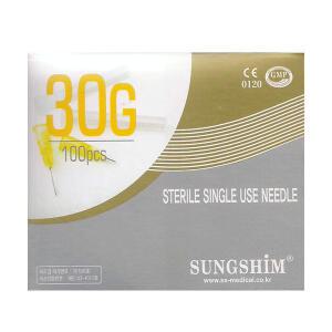 성심 일회용 멸균 주사침 30Gx13mm 주사바늘