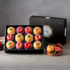 보자기동봉 명절선물세트 사과배 혼합 선물세트 1호 5kg (배6과+사과6과)