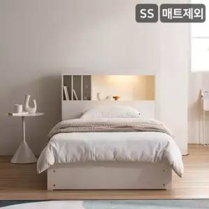 삼익가구 클로드 책장형 LED 4단 수납 침대매트제외-슈퍼싱글