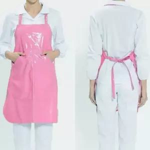 방수 목걸이 앞치마 단면 학교 급식 배식 주방 핑크