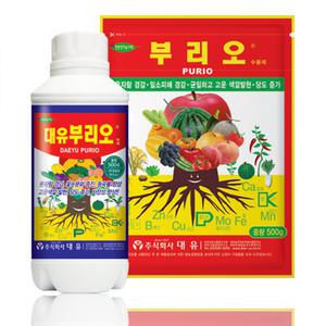 [모종심는아빠] 웃자람과 일소피해 경감 색상과 당도 향상 대유 부리오 엑제 500ml 수용제 500g