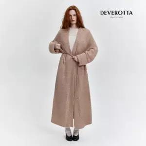 드베로타 [최초가 299 000원] 25FW 이태리알파카 롱니트코트+벨트