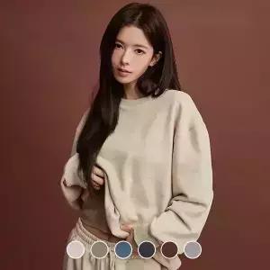 [지오다노] 여 언브러시드 테리 라운드넥 풀오버 (솔리드) 325911