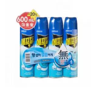 가성비 대용량에프킬라 에어로졸 무향 600ml 4개 모기 퇴치제 살충제 모기약