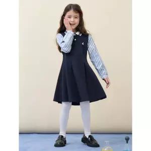 [BEANPOLE KIDS] [시즌오프 30%] 신학기 스쿨룩 피케 원피스 - 네이비 (BI6171G03R) (BI6171G03R)