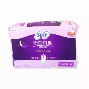 가볍게 쏙 생리대 안심숙면 420 바디피트 볼록맞춤 42cm 슈퍼롱 20개x4입