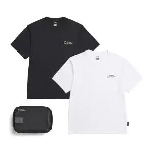 내셔널지오그래픽 N255UPA910 유니 메이스 2PACK 티셔츠 WHITE
