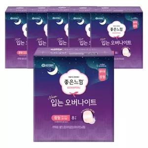 좋은느낌 입는 오버나이트, 중형, 8매, 6개