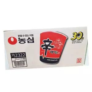 지아오 컵라면 30봉 대용량 매운맛라면