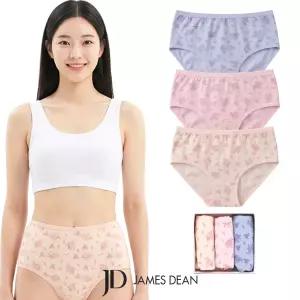 제임스딘 여성 면스판 맥시 팬티 세트 60수 여자 삼각 3매입 부인용 할머니 빅사이즈 100 105 110 WPCZ61