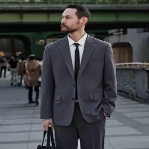 [STCO]STCO 남성 클래식핏 그레이 봄가을 자켓 데일리_KJ