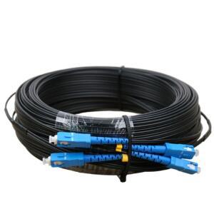 광섬유 드롭 케이블  이중 점퍼  FTTH 패치 코드  SC 커넥터 포함  2 코어 UPC 150m