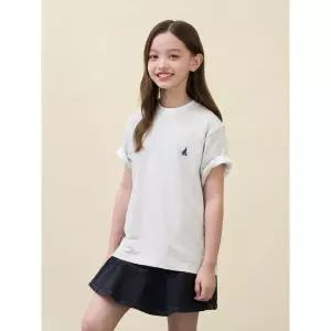 [BEANPOLE KIDS] [Essential] 수피마 베이직 반소매 티셔츠  베이지 (BI6742UE1A)