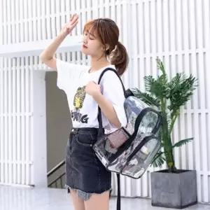 [트리]클리어 투명 백팩(블랙) 비치백 여름가방 (10939162)