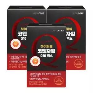 뉴트리코어 하이퍼셀 코엔자임Q10 맥스 1000mg x 30캡슐 / 3박스 / DY