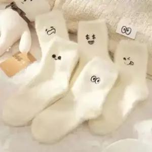[Le Essen] 기모 중목 수면 양말 5켤레 여성양말 발목양말 두꺼운양말