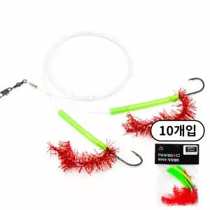 마리수 갈치채비 갈치 쌍바늘 낚시 채비 텐빈 2단 등침바늘 10개입