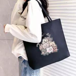에코백 데일리 캔버스 토트 숄더 백 가방 학원 일러스트 코팅 면가방