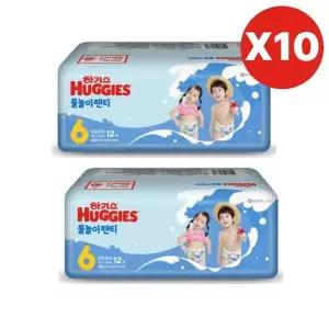 하기스 기저귀 물놀이 수영 팬티 점보 6단계 12pX20팩 452137