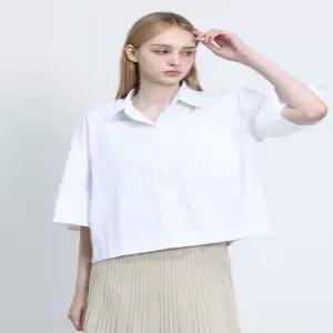 [(OZOC)] 핀턱소매 크롭 반팔셔츠 (택가격 114000원)
