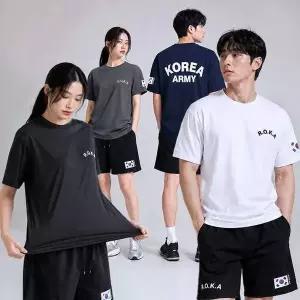 [제이큐]랍슨유통 로카 냉감 데일리 남여공용 티셔츠 반바지 Roka 군인 반팔