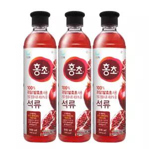 청정원 홍초 석류 900ml 3개
