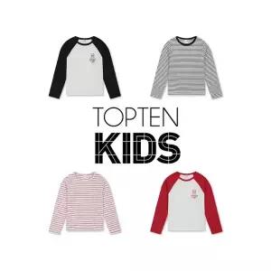 [롯데백화점]탑텐키즈 MKG3TS2301 여아) 소프트 립 크루넥 T