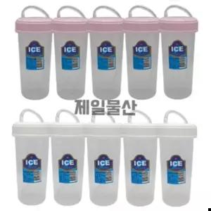 유아 덕신화학 다회용 빨대컵 간편 플라스틱컵 색상랜덤 300ml 10개