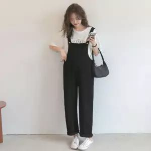 임산부 패션 임부바지 여름복 편안한복 멜빵팬츠 루즈핏 복 캐주얼 와이드