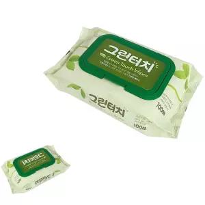 그린터치 물티슈캡형 휴대용 위생 캡 어린이 100매 피톤치드 간편한