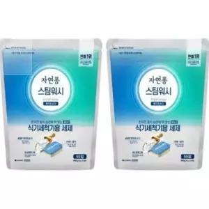 자연퐁 스팀워시 식기세척기세제 타블렛 55입, 2개