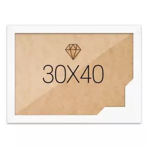 보석십자수액자 고급형 화이트 30x40 우드