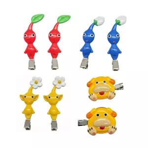 피크민 4종 헤어클립 귀여운 머리핀