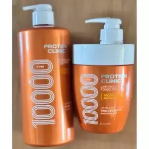 약산성 단백질 손상모케어 고영양_엘라스틴 프로틴클리닉 샴푸1000ml 1개+트리트먼트 700ml 1개