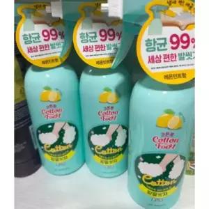 온더바디 코튼풋 발을씻자 풋샴푸 385ml 레몬 3개