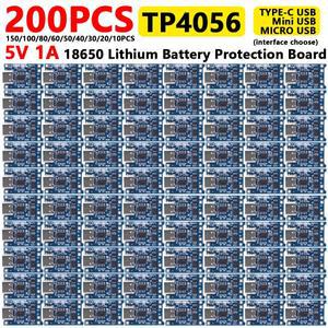 18650 리튬 배터리 보호 보드  C 타입 미니 소형 마이크로 USB 충전 모듈  TP4056  5V 1A  200-10피스