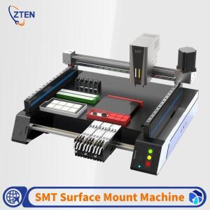 데스크탑 SMT 픽앤플레이스 머신 완전 자동 트리플 비전 카메라 PCB LED SMD 칩 마운터 고속 조립 110V 220