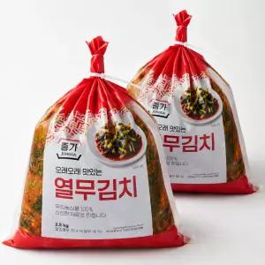종가 열무김치 2.5kg2팩 (총 5kg)