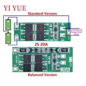 DIY용 2S 20A 7.4V 18650 리튬 배터리 보호 보드/BMS 보드 표준/밸런스