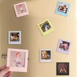 7개의 사각형 자석 사진 프레임 성장 기념 DIY 다용도 디스플레이 스탠드 후지필름 인스탁스 스퀘어 SQ1