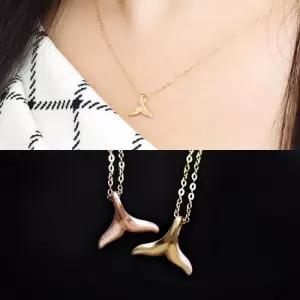14K 고래 꼬리 골드 목걸이펜던트 금 목걸이 금_6822